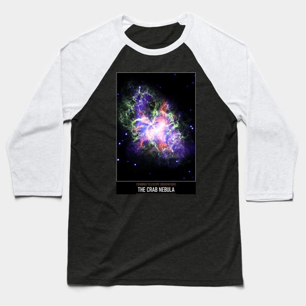 High Resolution Astronomy The Crab Nebula Baseball T-Shirt by tiokvadrat